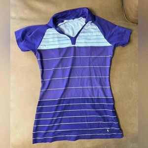 Nike Golf Tour Performance Dri-Fit Polo Women Small Purple Short Sleeve